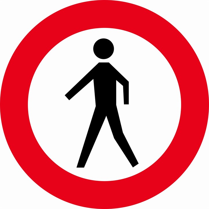 No pedestrians